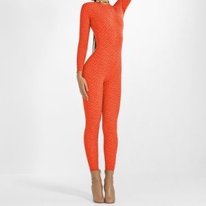 🆕FENDI X SKIMS GEORGIA CREWNECK FULL ONSIE LONG-SLEEVE LEGGING JUMPSUIT ROMPER